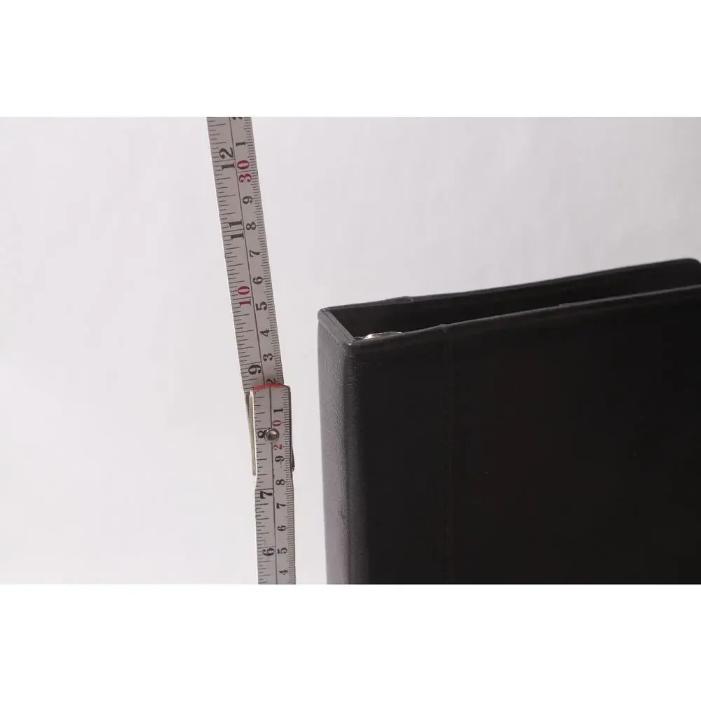 Franklin Covey Black Leather Day Planner 7-ring Binder Office Accessory ~
